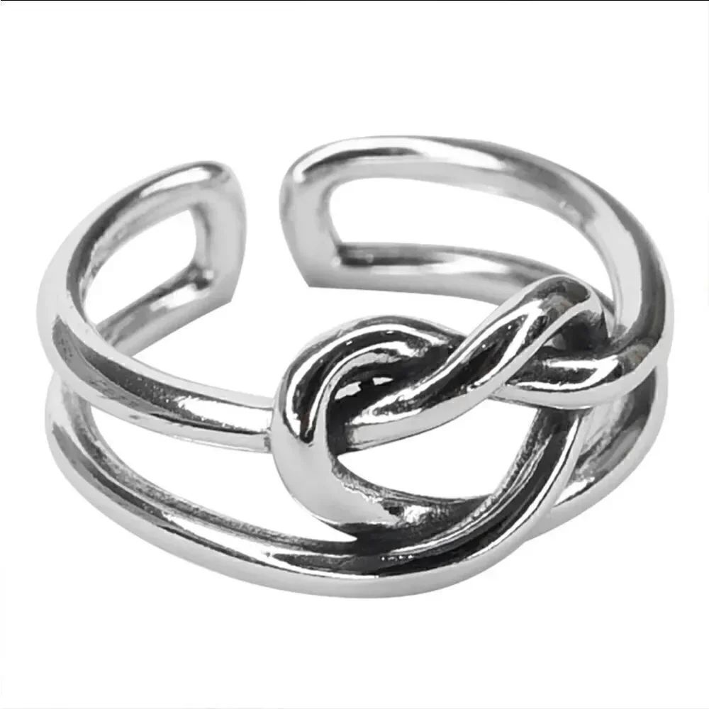 The Infinity Wire adjustable Ring in 925 Silver - Picture 2 of 8